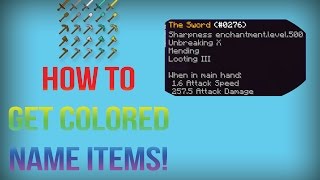 Minecraft How to get colored name items NBTExplorer [upl. by Ardnasyl]