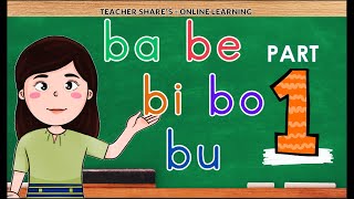 MATUTONG BUMASA NG ABAKADA BA BE BI BO BU PART 1 FOR BEGINNERS KINDER GRADE 1  Teacher Shares [upl. by Chappelka]