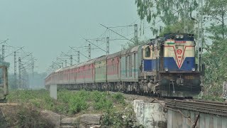 DIESEL TRAIN ACTION  END TO END ALCO MALDA WDM3A LEADING SEALDAH  NEW ALIPURDUAR PADATIK EXPRESS [upl. by Assinna]