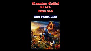 Farm to Frame  AI Creates Stunning USA Farm Life Art [upl. by Eimmij]