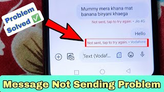 How to Fix Message not sent problem  quotNot sent tap to try againquot problem in message solved [upl. by Ynamrej]