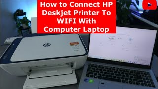 How to Connect HP Deskjet Printer To WIFI With Computer Laptop [upl. by Dilahk]