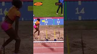 US Jasmine MOORE 🇺🇸❤️❤️ Triple Jump — 1389 spopaW shorts athletics viral [upl. by Norvan]