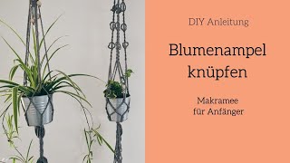 Makramee für Anfänger  Knote eine Blumenampel [upl. by Eugenides]