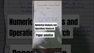 Numerical Analysis amp Operation Research Paper Solution 2024  BSC 6th Semester papersolution2024 [upl. by Dorothi643]