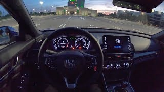 2019 Honda Accord 20T Sport 6Speed Manual  POV Night Driving Impressions [upl. by Silevi460]