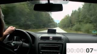 Skoda Octavia RS 20 TSI Acceleration 0  100 kmh 0  63 mph [upl. by Adriell]