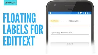 Android  Material Design Floating Labels for EditText [upl. by Aelgna559]