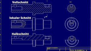 PTC Creo Tutorial für Anfänger  Creo Schnittansicht Sectional view [upl. by Bale]