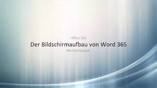 001 Bildschirmelemente von Word [upl. by Alyk]