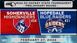 MIAA D3 Preliminary Rd  SHS Hockey vs Hopedale 22724 [upl. by Yerdua]