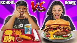 SCHOOL VS HOME FOOD CHALLENGE [upl. by Derek]