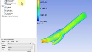 3D Bifurcating Artery steady  Numerical Results [upl. by Joell]