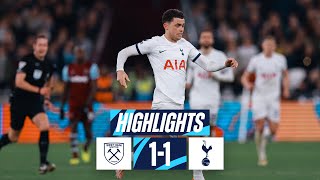 WEST HAM 11 TOTTENHAM HOTSPUR  PREMIER LEAGUE HIGHLIGHTS  POINTS SHARED IN EAST LONDON [upl. by Chauncey594]