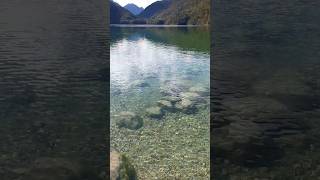 🇩🇪😍 Crystal clear Alpsee lake in Schwangau bavaria alpsmountains germany [upl. by Ettezel]