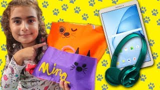 MİRA nın TABLETİ İÇİN KEDİLİ ÇANTA  Umikids Kendin Yap Tablet Case DIY [upl. by Wivinah]