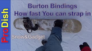 Burton Bindings  how fast You can strap in Burton Genesis 2016 [upl. by Rebhun]