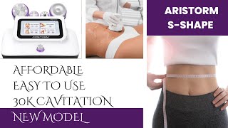 AriStorm  AFFORDABLE EASY TO USE SSHAPE  AFFORDABLE 30k Cavitation 5Mhz RF [upl. by Eidnil]