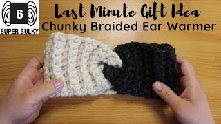 Crochet Tutorial Chunky Braided Ear Warmer  Headband  Last Minute Gift Idea [upl. by Saber]