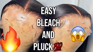 HOW TO BLEACH KNOTS AND PLUCK LACE FRONT WIGSLACE CLOSURES FOR BEGINNERS💯 l LUCY BENSON [upl. by Aneret]