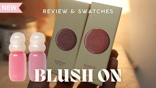 Sunnies face blush on  review amp swatches sunniesface [upl. by Ahsaeym501]