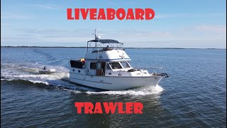 Liveaboard Boat Tour  My 1988 Albin Trawler [upl. by Market11]