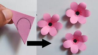 Easy Paper Flower Making  How to make easy paper flowers  Paper Flower Making Step By Step [upl. by Moshe]