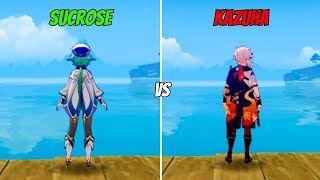 C2 Sucrose Vs C0 Kazuha Who Is Best Anemo Support  NonReaction vs Reaction Buff Comparison [upl. by Parent]