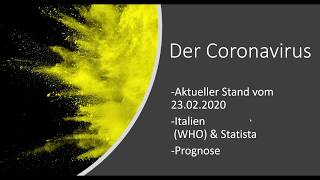 Corona Virus update 23 Februar mit Prognose deutsch [upl. by Suoirad]