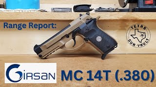 Range Report Girsan MC 14T 380 Clone of a Beretta 80 Series with TipUp Barrel [upl. by Ermina]