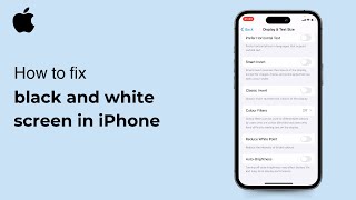Hi is to fix black and white screen in iPhone  iOS  2024 [upl. by Saidel972]