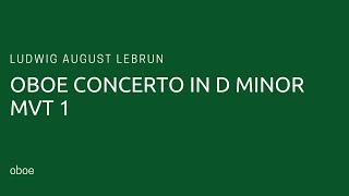 Ludwig August Lebrun  Oboe Concerto in D Minor mvt 1 piano accompaniment [upl. by Fulcher14]