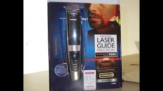 Philips Bartschneider Series 9000 mit Laser Unboxing und Laser Test HD [upl. by Annorah]