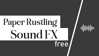 Paper Rustling Sound Effect  Free [upl. by Ibba]