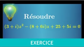 équation du second degré à coefficients complexes • La méthode expliquée sur un exemple • Prépa MPSI [upl. by Katushka651]