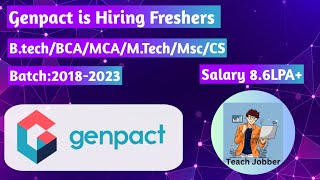 Genpact Hiring Freshers For 2023 2022 2021 2020 2019 2018 Batch  Salary 45LPA  IT Company jobs [upl. by Rfinnej882]