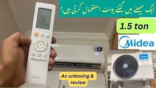 Midea dc inverter ac MSAGC18HRFN1QC4G unboxing amp review  Midea ac unboxing amp energy consumption [upl. by Ase10]