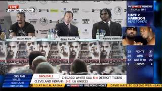 David Haye and Audley Harrison announce their World title fight 792010  Part 22 [upl. by Assed]