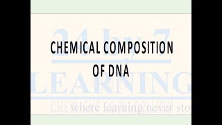 Chemical Composition of DNA  Molecular basis of inheritance  Grade 12  Biology  24by7learning [upl. by Macario]