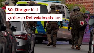 30Jähriger löst größeren Polizeieinsatz in Pfungstadt aus [upl. by Ranique150]