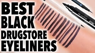 BEST BLACK DRUGSTORE EYELINERS [upl. by Tower]