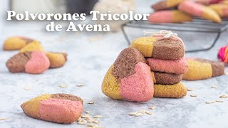 Polvorones de Avena Tricolor Polvorones Saludables [upl. by Suirtemid158]