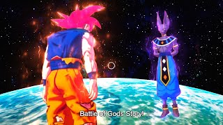 Dragon Ball Z Kakarot  Goku vs Beerus Story Battle of Gods Gameplay Mod [upl. by Symer933]