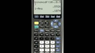 DISTR binompdf and binomcdf in the DISTR menu [upl. by Yxor]