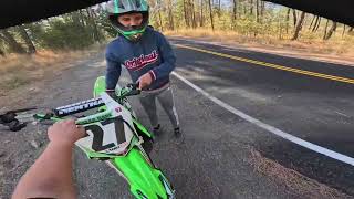 Kawasaki Kx85 VS Kawasaki Kx112 gopro dirtbike kawasaki racing kx85 kx112 [upl. by Bell]