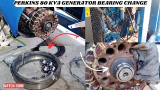 Perkins generator 80kva leroy somer alternator route bearing change [upl. by Jehiel772]