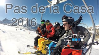 GoPro Skiing Pas de la Casa 2016 [upl. by Ayetal]