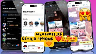 WhatsApp estilo iPhone RC actualizado ✅💯🥰😍 SIN VINCULACIÓN [upl. by Damal]