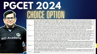 pgcet 2024 update  choice option entry  pgcet2024 [upl. by Urquhart954]