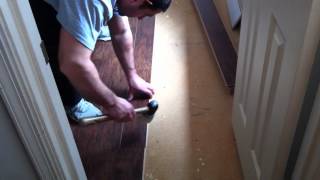 How to install Swift Lock laminate flooring in a 45 degrees angle [upl. by Annaujat]